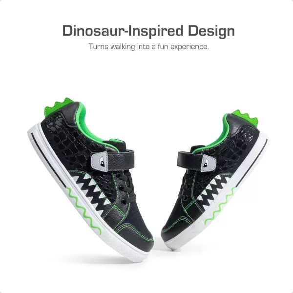 imageDREAM PAIRS Boys Shoes Toddler Sneakers Walking Shoes Lightweight NonSlip Shoes with Hook and Loop for Little KidsBlackGreen