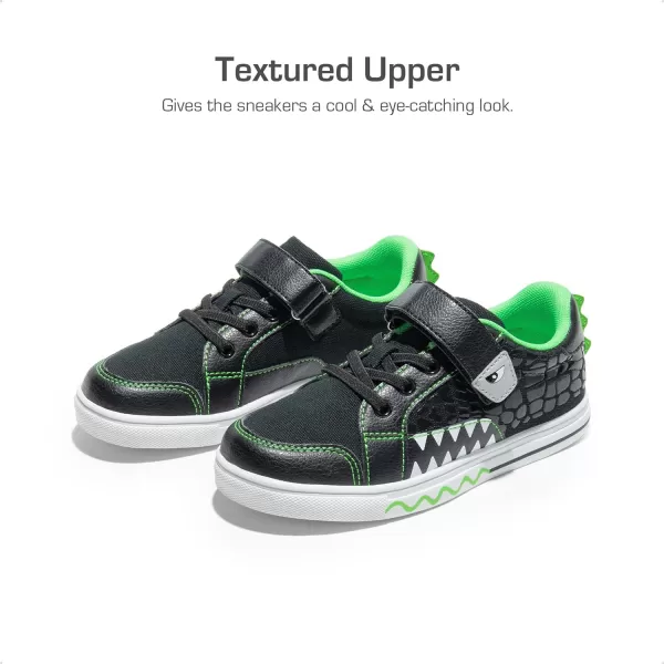imageDREAM PAIRS Boys Shoes Toddler Sneakers Walking Shoes Lightweight NonSlip Shoes with Hook and Loop for Little KidsBlackGreen
