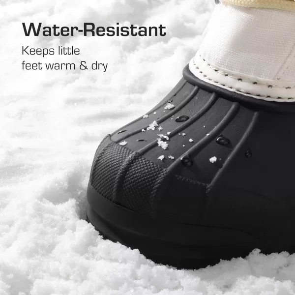 imageDREAM PAIRS Boys amp Girls Knee High Winter Snow Boots ToddlerLittle KidBig KidBeige Whitem