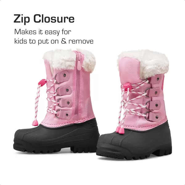 imageDREAM PAIRS Boys amp Girls Knee High Winter Snow Boots ToddlerLittle KidBig KidGrey Pinkm