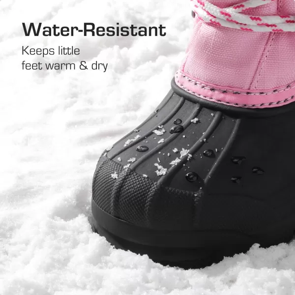 imageDREAM PAIRS Boys amp Girls Knee High Winter Snow Boots ToddlerLittle KidBig KidGrey Pinkm