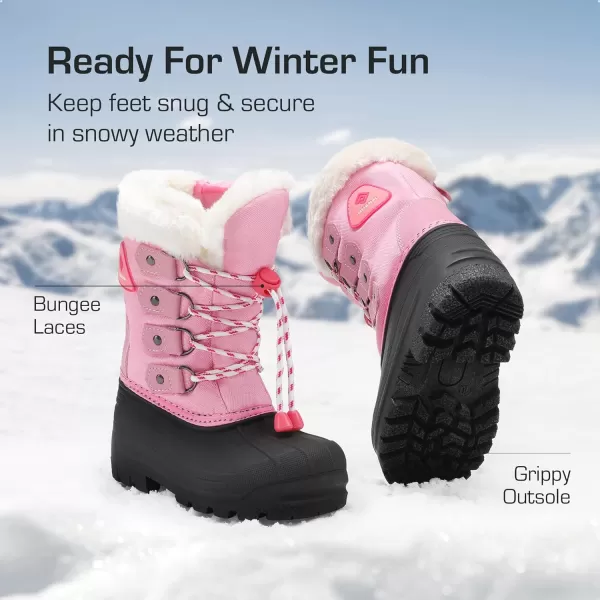 imageDREAM PAIRS Boys amp Girls Knee High Winter Snow Boots ToddlerLittle KidBig KidGrey Pinkm