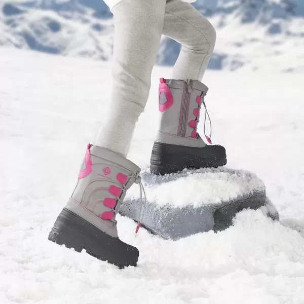 imageDREAM PAIRS Boys amp Girls Knee High Winter Snow Boots ToddlerLittle KidBig KidKnorthgrey Pink