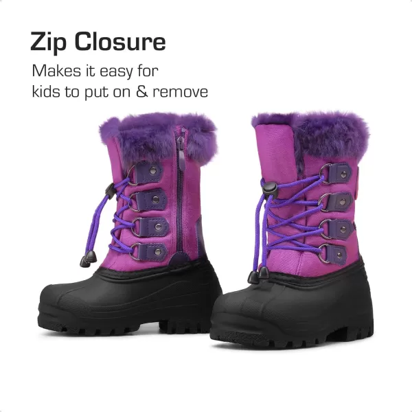imageDREAM PAIRS Boys amp Girls Knee High Winter Snow Boots ToddlerLittle KidBig KidPurplem