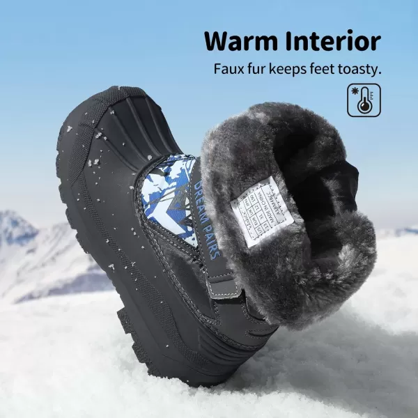 imageDREAM PAIRS Boys amp Girls Mid Calf Waterproof Winter Snow BootsKamicknavy