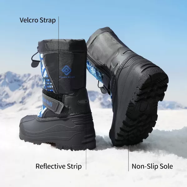 imageDREAM PAIRS Boys amp Girls Mid Calf Waterproof Winter Snow BootsKamicknavy