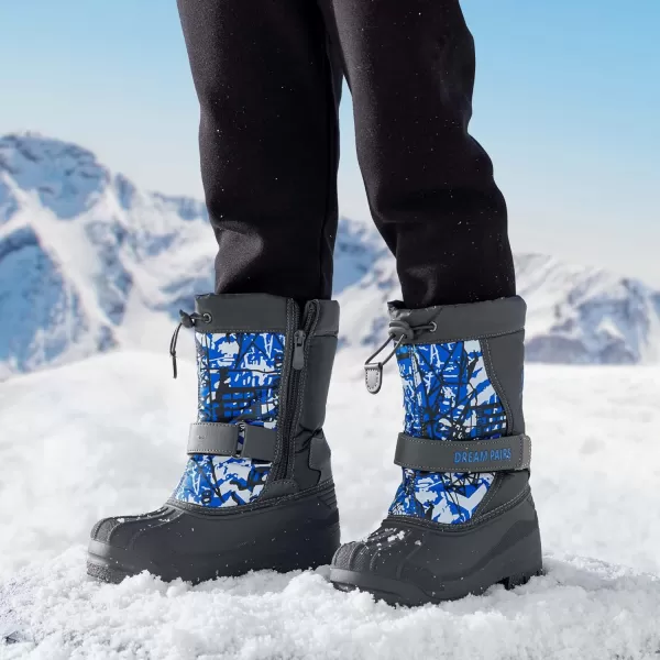 imageDREAM PAIRS Boys amp Girls Mid Calf Waterproof Winter Snow BootsKamicknavy