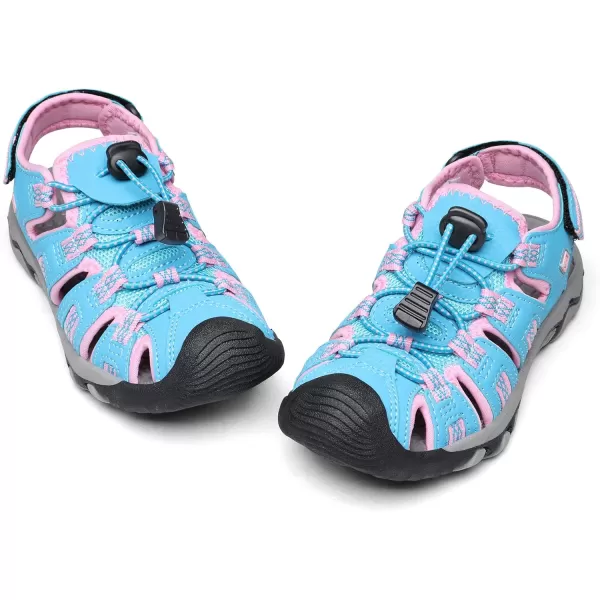 imageDREAM PAIRS Boys amp Girls ToddlerLittle KidBig Kid 160912K Outdoor Summer SandalsBabyBluePink