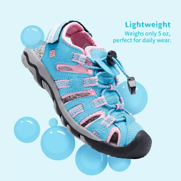 imageDREAM PAIRS Boys amp Girls ToddlerLittle KidBig Kid 160912K Outdoor Summer SandalsBabyBluePink