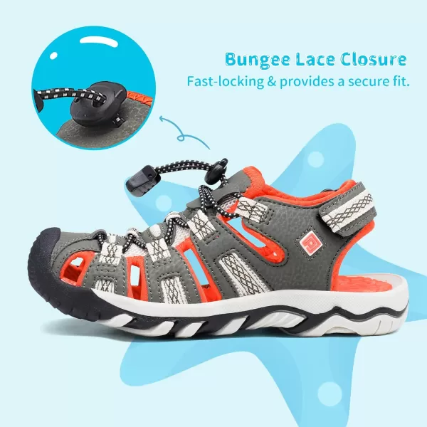 imageDREAM PAIRS Boys amp Girls ToddlerLittle KidBig Kid 160912K Outdoor Summer SandalsOliveGreenBeigeOrange
