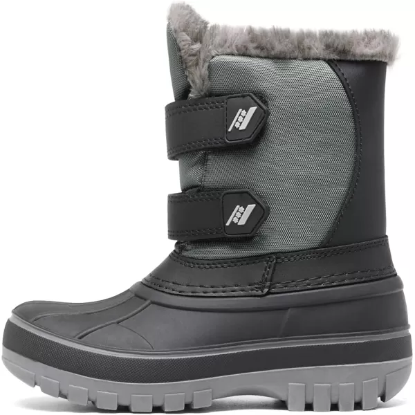 imageDREAM PAIRS Boys amp Girls ToddlerLittle KidBig Kid Ducko Ankle Winter Snow BootsBlack Grey
