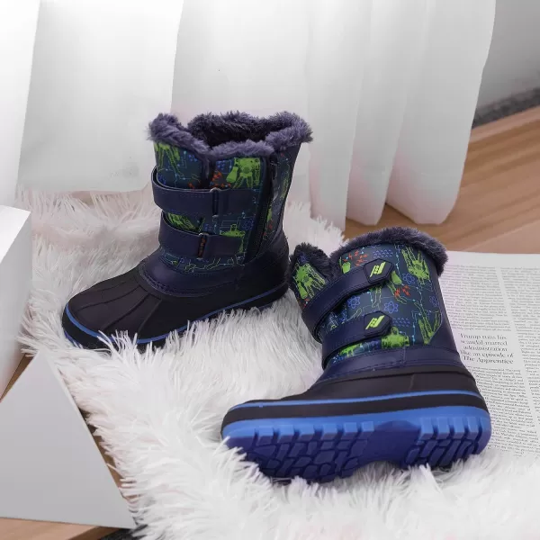 imageDREAM PAIRS Boys amp Girls ToddlerLittle KidBig Kid Ducko Ankle Winter Snow BootsBlack Ngreend