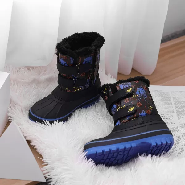 imageDREAM PAIRS Boys amp Girls ToddlerLittle KidBig Kid Ducko Ankle Winter Snow BootsBlack Royald