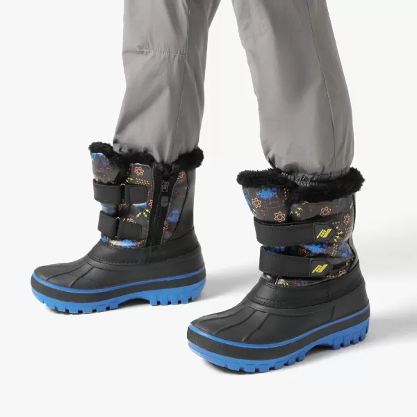 imageDREAM PAIRS Boys amp Girls ToddlerLittle KidBig Kid Ducko Ankle Winter Snow BootsBlack Royald
