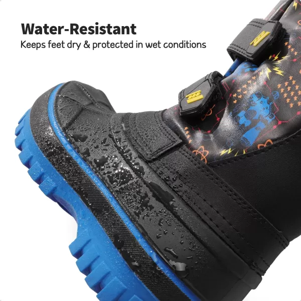 imageDREAM PAIRS Boys amp Girls ToddlerLittle KidBig Kid Ducko Ankle Winter Snow BootsBlack Royald