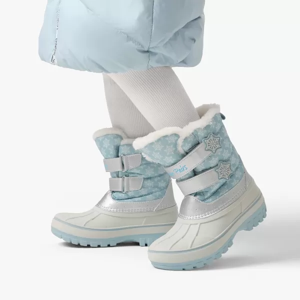 imageDREAM PAIRS Boys amp Girls ToddlerLittle KidBig Kid Ducko Ankle Winter Snow BootsLight BlueWhite