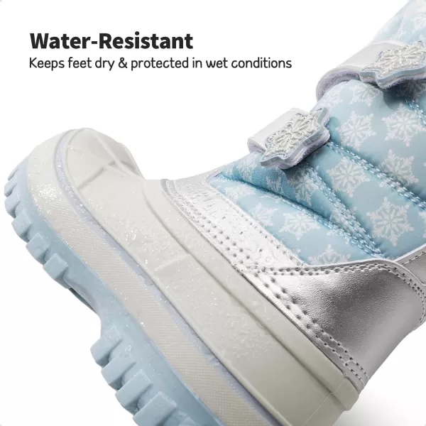 imageDREAM PAIRS Boys amp Girls ToddlerLittle KidBig Kid Ducko Ankle Winter Snow BootsLight BlueWhite