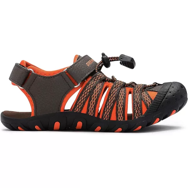 imageDREAM PAIRS Boys amp Girls ToddlerLittle KidBig Kid Outdoor Summer SandalsBrown Orange