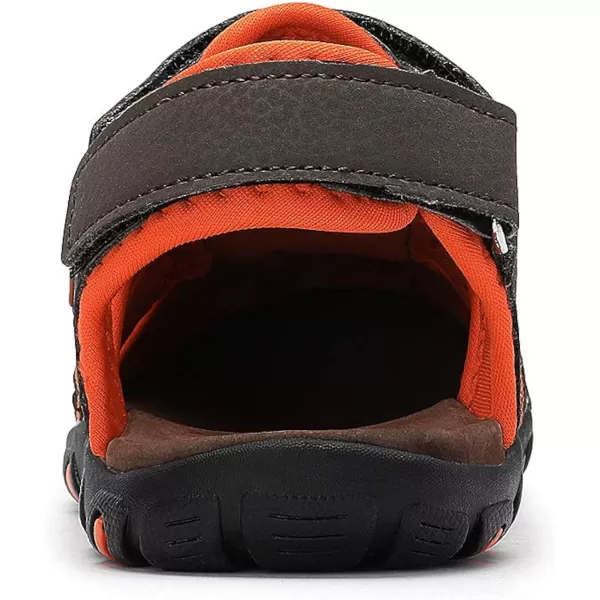 imageDREAM PAIRS Boys amp Girls ToddlerLittle KidBig Kid Outdoor Summer SandalsBrown Orange