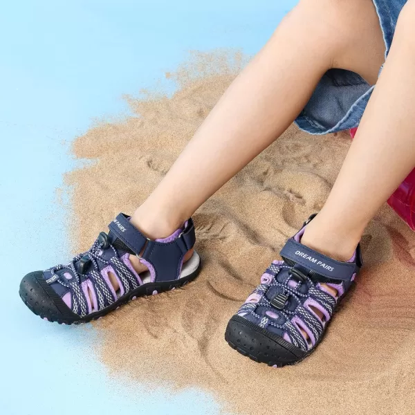 imageDREAM PAIRS Boys amp Girls ToddlerLittle KidBig Kid Outdoor Summer SandalsPurple