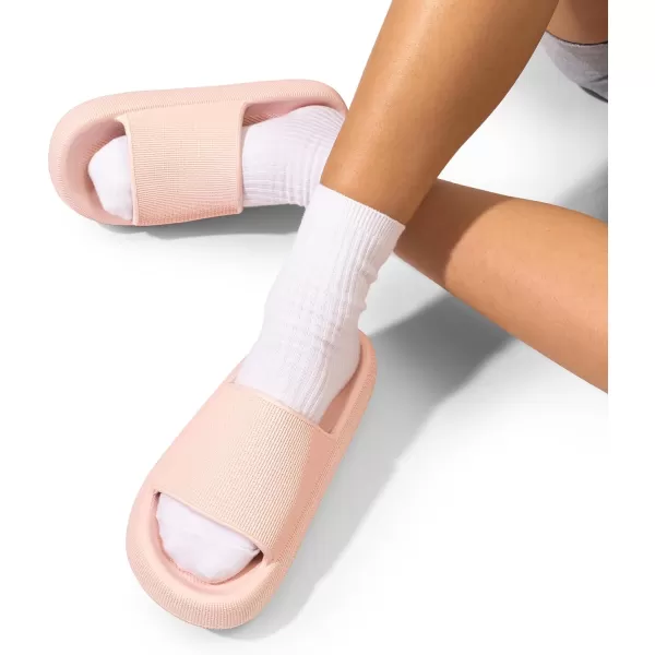 imageDREAM PAIRS Cloud House Slippers for Women Womens Sandals Shower Shoes Indoor Pillow Slides Bathroom Slip On Beach Sandals Ultra Cushion Quick Drying Lightweight Thick Sole NonSlip Easy to CleanPink