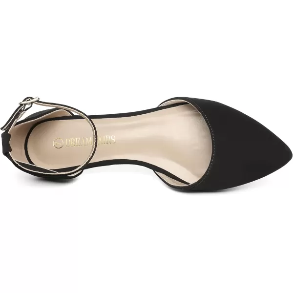 imageDREAM PAIRS Flapointed Womens Casual DOrsay Pointed Plain Ballet Comfort Soft Slip On Flats ShoesBlackNubuck