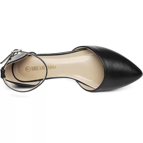 imageDREAM PAIRS Flapointed Womens Casual DOrsay Pointed Plain Ballet Comfort Soft Slip On Flats ShoesBlackPu