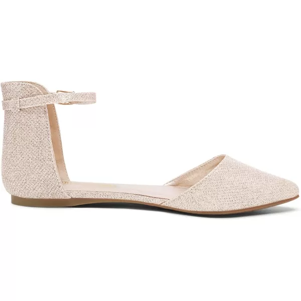 imageDREAM PAIRS Flapointed Womens Casual DOrsay Pointed Plain Ballet Comfort Soft Slip On Flats ShoesGold
