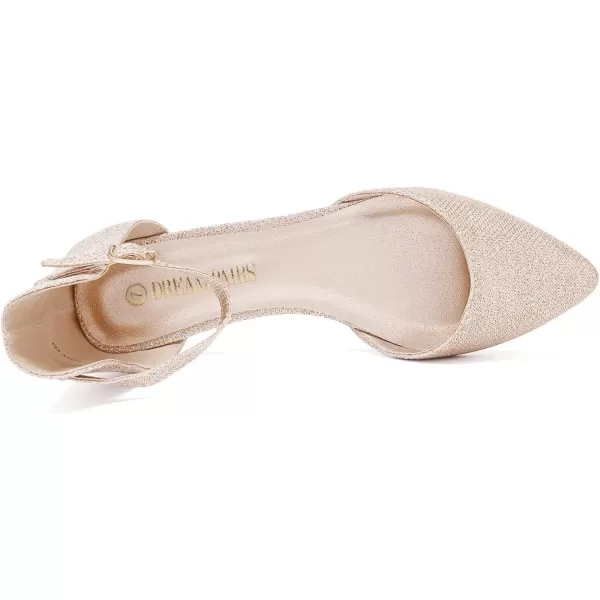 imageDREAM PAIRS Flapointed Womens Casual DOrsay Pointed Plain Ballet Comfort Soft Slip On Flats ShoesGold