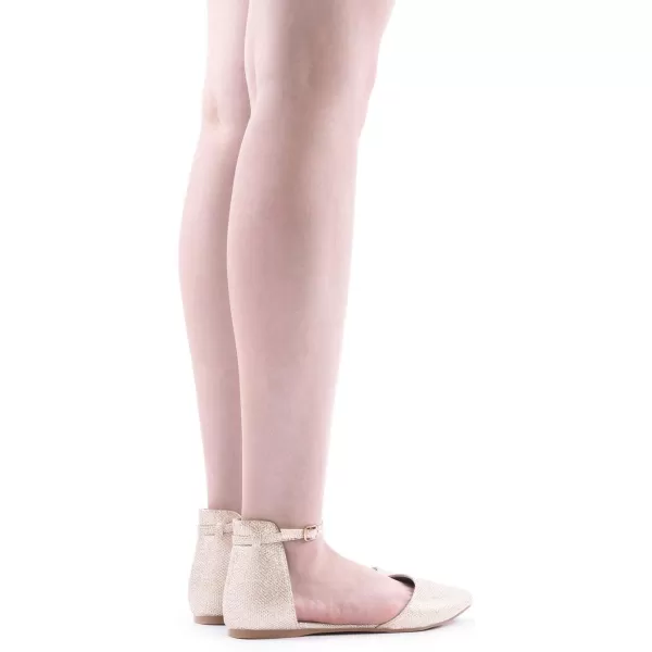 imageDREAM PAIRS Flapointed Womens Casual DOrsay Pointed Plain Ballet Comfort Soft Slip On Flats ShoesGold
