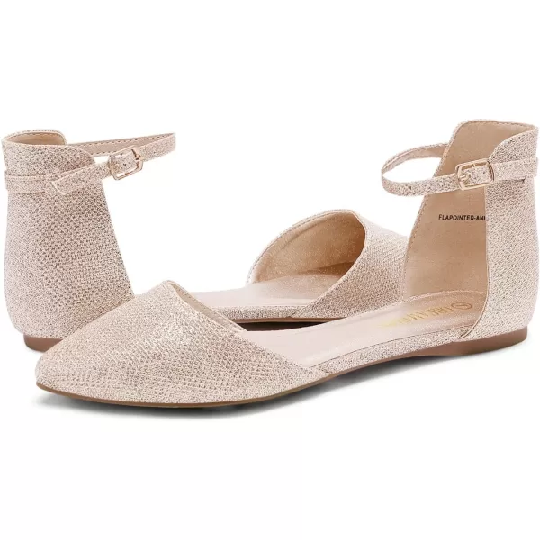 imageDREAM PAIRS Flapointed Womens Casual DOrsay Pointed Plain Ballet Comfort Soft Slip On Flats ShoesGold