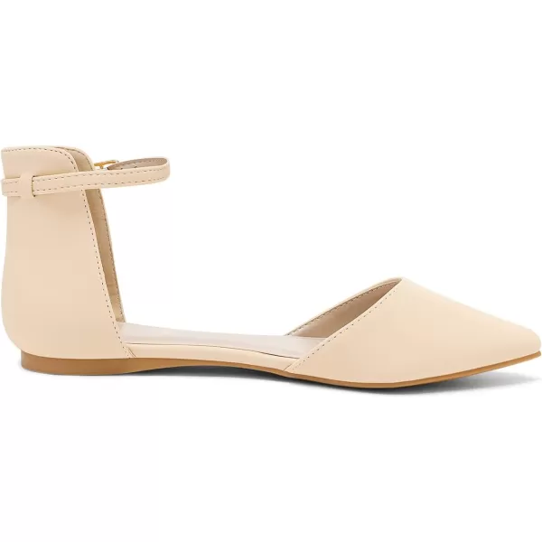 imageDREAM PAIRS Flapointed Womens Casual DOrsay Pointed Plain Ballet Comfort Soft Slip On Flats ShoesNudeNubuck