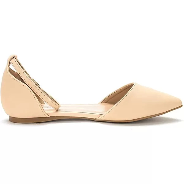 imageDREAM PAIRS Flapointed Womens Casual DOrsay Pointed Plain Ballet Comfort Soft Slip On Flats ShoesNudeNubuck