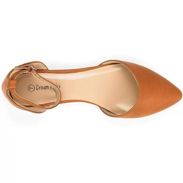 imageDREAM PAIRS Flapointed Womens Casual DOrsay Pointed Plain Ballet Comfort Soft Slip On Flats ShoesTanPu