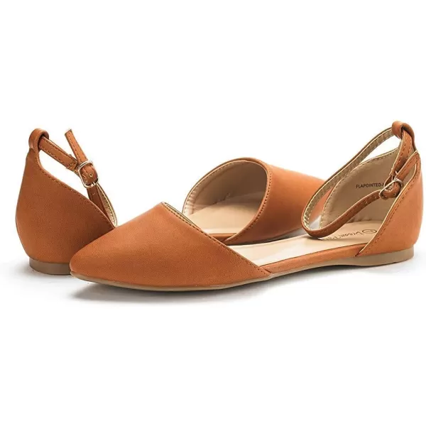 imageDREAM PAIRS Flapointed Womens Casual DOrsay Pointed Plain Ballet Comfort Soft Slip On Flats ShoesTanPu