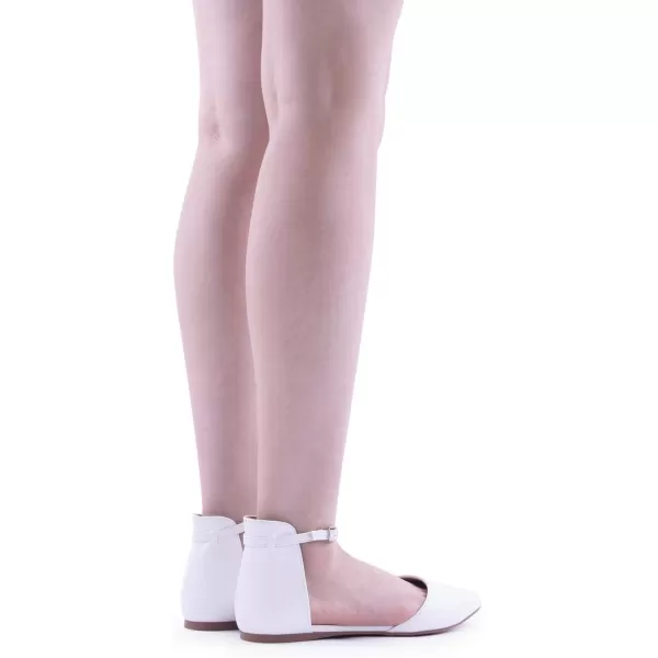 imageDREAM PAIRS Flapointed Womens Casual DOrsay Pointed Plain Ballet Comfort Soft Slip On Flats ShoesWhite