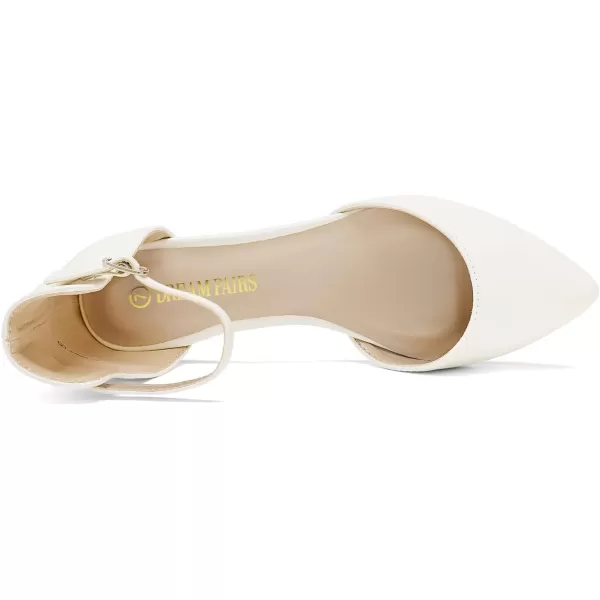 imageDREAM PAIRS Flapointed Womens Casual DOrsay Pointed Plain Ballet Comfort Soft Slip On Flats ShoesWhite