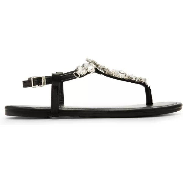 imageDREAM PAIRS Flat Sandals for Women Dressy Rhinestone TStrap Thong Flat Sandals for Summers Dress BeachBlack