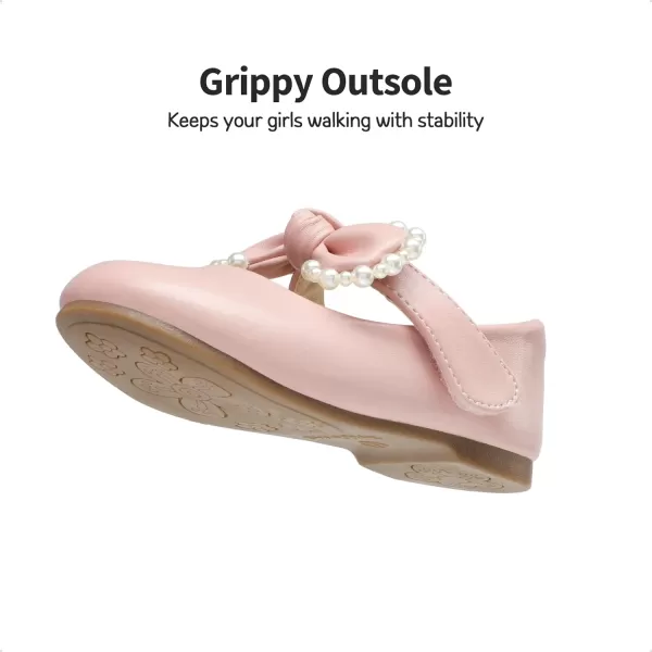 imageDREAM PAIRS Girl Dress Shoes Mary Jane Flats for Party School Wedding ToddlerLittle KidPinkPu