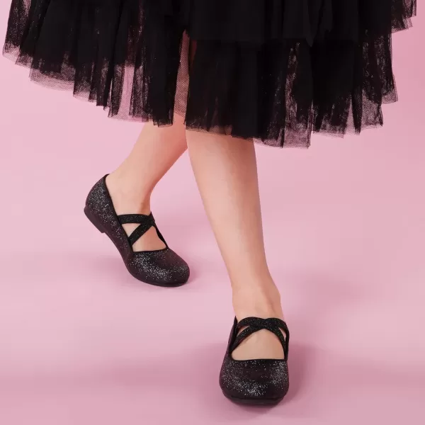 imageDREAM PAIRS Girls Ballerina Dress Shoes Mary Jane FlatsBlack