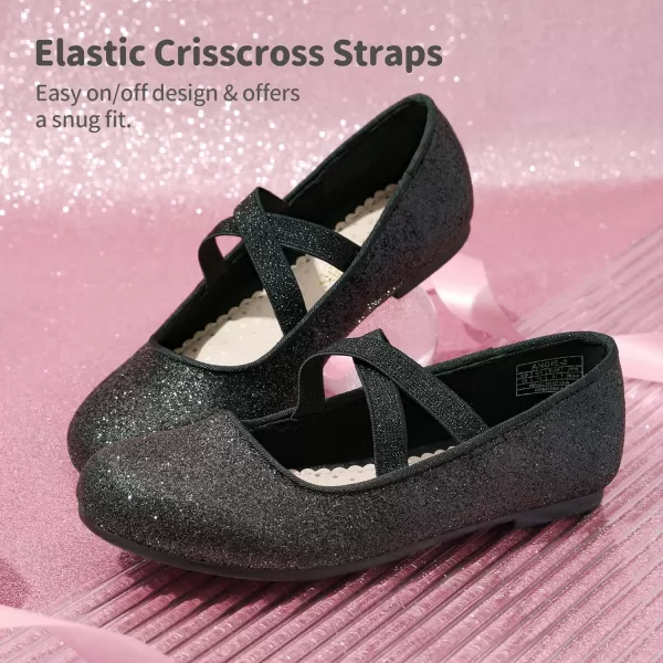 imageDREAM PAIRS Girls Ballerina Dress Shoes Mary Jane FlatsBlack
