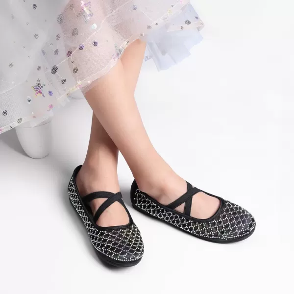 imageDREAM PAIRS Girls Ballerina Dress Shoes Mary Jane FlatsBlackhollow