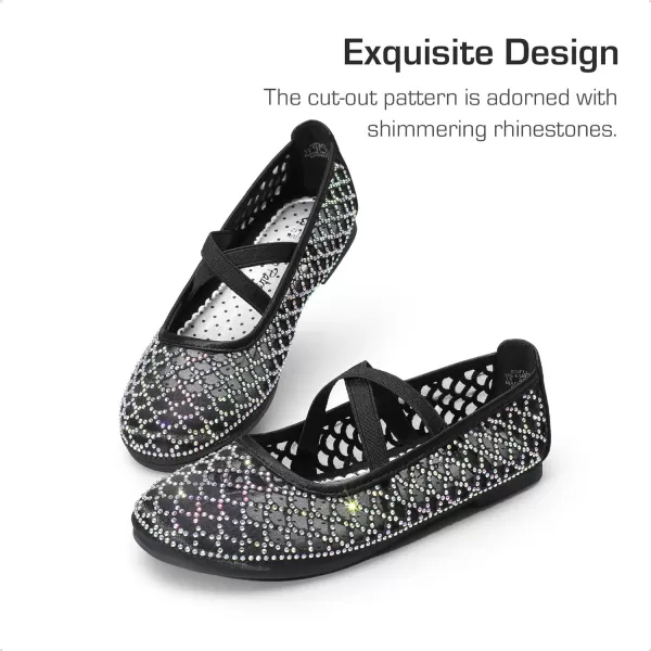 imageDREAM PAIRS Girls Ballerina Dress Shoes Mary Jane FlatsBlackhollow