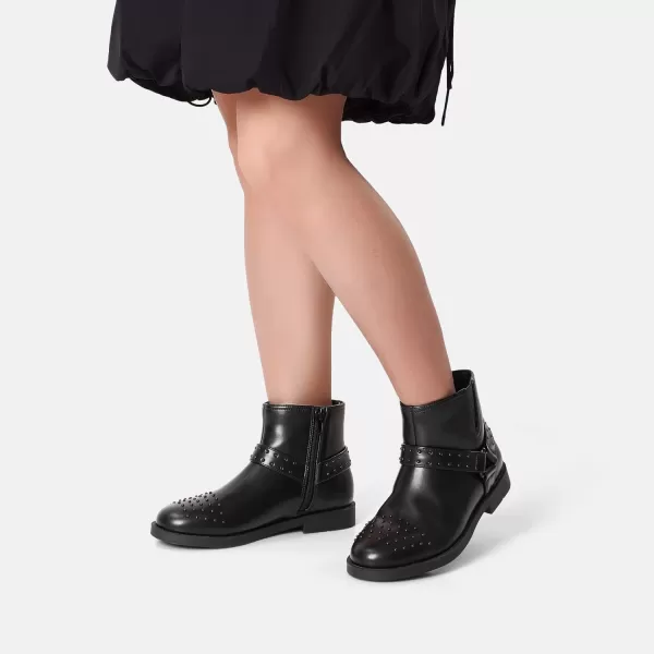 imageDREAM PAIRS Girls Boots Ankle Fashion Boots Little KidBig KidBlack
