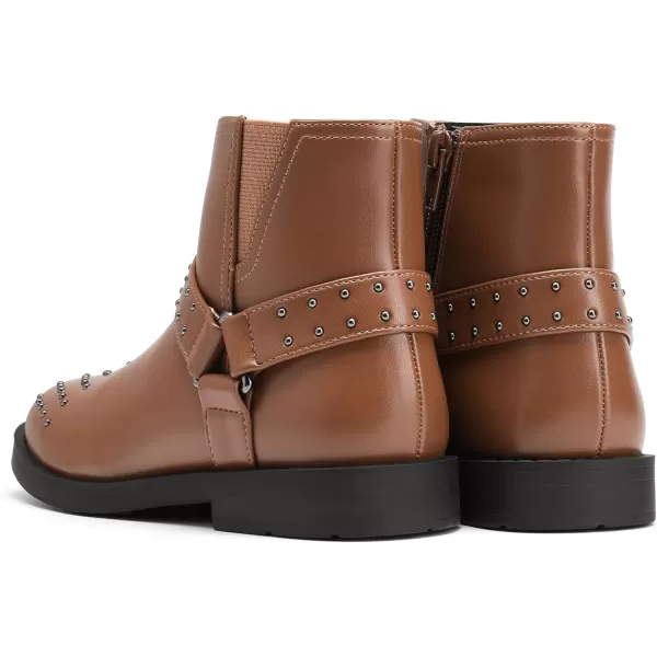 imageDREAM PAIRS Girls Boots Ankle Fashion Boots Little KidBig KidBrown
