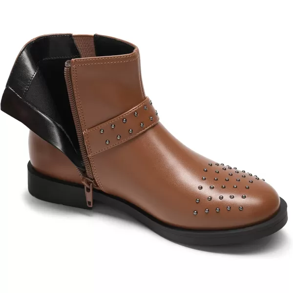 imageDREAM PAIRS Girls Boots Ankle Fashion Boots Little KidBig KidBrown