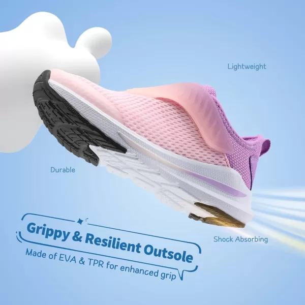 imageDREAM PAIRS Girls Boys Sneakers Kids Tennis Athletic Running Shoes for Little KidBig KidPurplePink