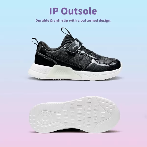 imageDREAM PAIRS Girls Boys Sneakers ToddlerLittle Kids Casual Lightweight Tennis Sneakers Walking Glitter ShoesBlack
