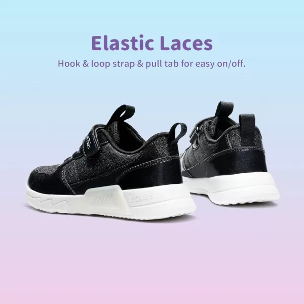 imageDREAM PAIRS Girls Boys Sneakers ToddlerLittle Kids Casual Lightweight Tennis Sneakers Walking Glitter ShoesBlack