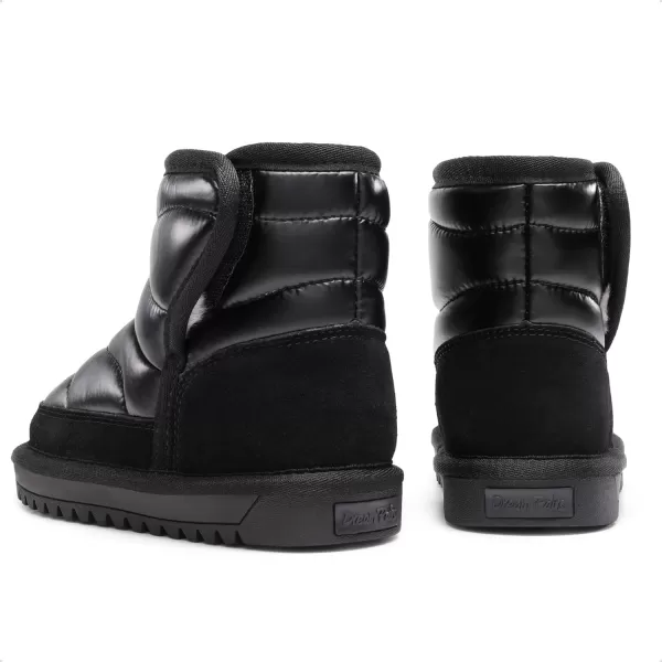 imageDREAM PAIRS Girls Boys Snow Boots Kids Winter Ankle Shoes 10mm Puffy Faux Fur Lined for LittleBig KidBlack